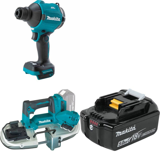 Makita XSA01Z High Speed Blower/Inflator Kit W/ XBP04Z Band Saw and FREE BL1850B Battery