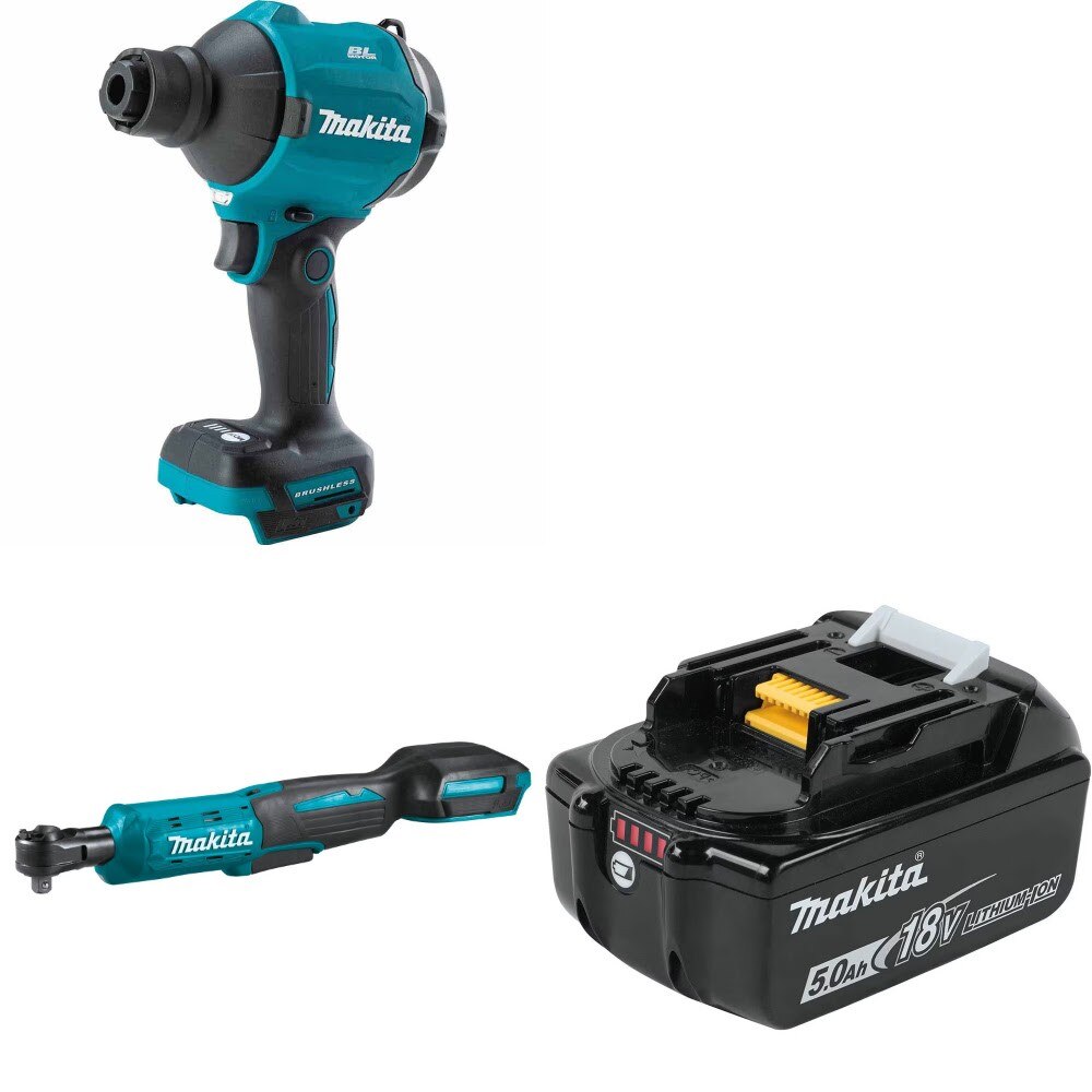 Makita XSA01Z High Speed Blower Kit W/ XRW01Z Ratchet and FREE BL1850B Battery