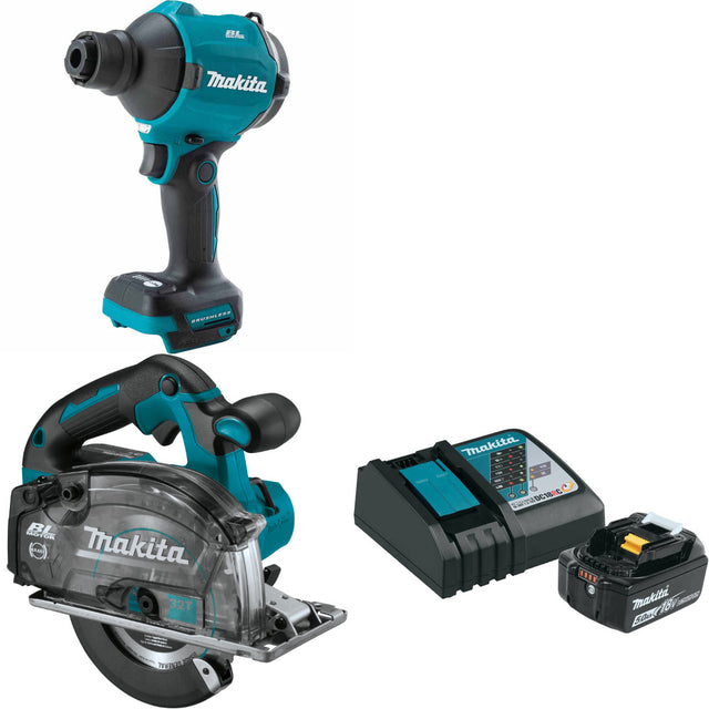 Makita XSA01Z 18V Blower/Inflator W/ XSC04Z 18V 5-7/8" Saw & FREE Starter Pack