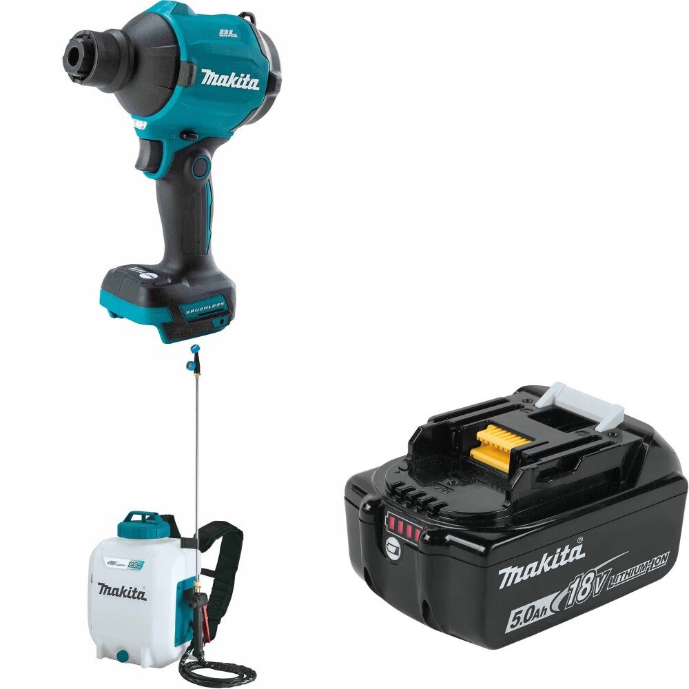 Makita XSA01Z High Speed Blower/Inflator Kit W/ XSU01Z Sprayer and FREE BL1850B Battery