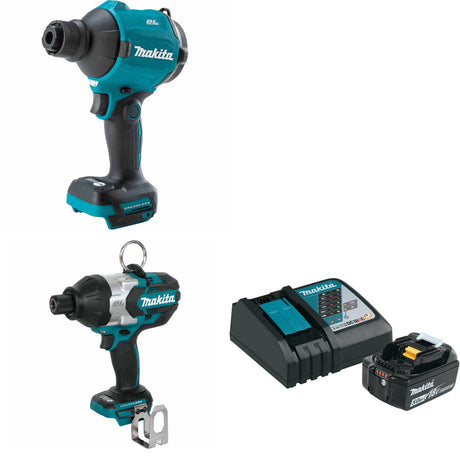 Makita XSA01Z 18V Blower/Inflator W/ XWT09Z Impact Wrench & FREE Starter Pack