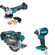 Makita XSC03Z Metal Cutting Saw W/ XAG11Z Angle Grinder and FREE XDT13Z Impact Driver