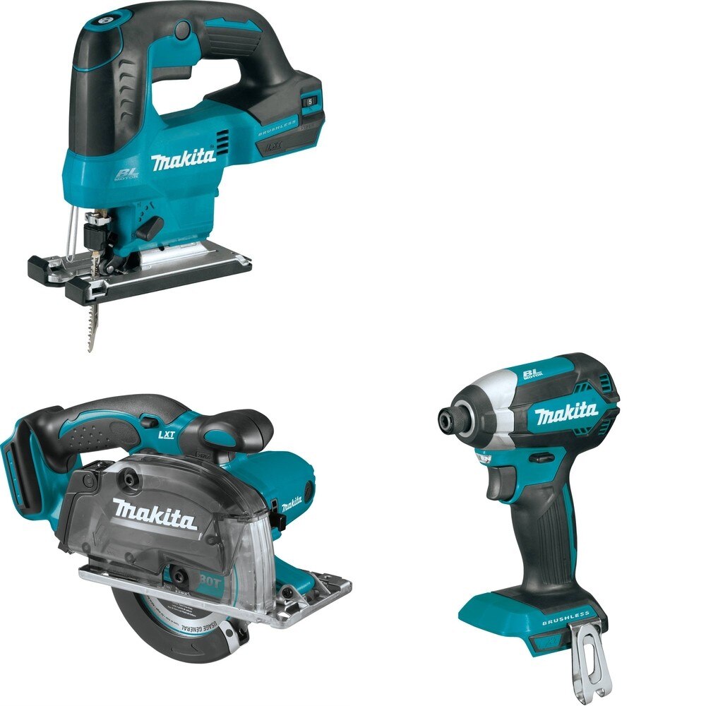 Makita XSC03Z Metal Cutting Saw W/ XVJ04Z Jig Saw and FREE XDT13Z Impact Driver