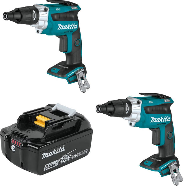 Makita XSF05Z Screwdriver, 2 Pack Kit W/ FREE BL1850B 5.0Ah Battery