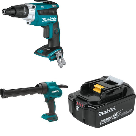 Makita XSF05Z Screwdriver Kit W/ XGC01Z Caulk Gun and FREE Battery