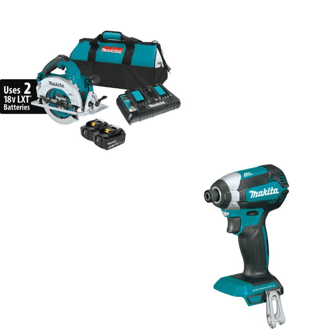 Makita XSH06PT 36V Brushless Circular Saw Kit W/ FREE XDT13Z Impact Driver