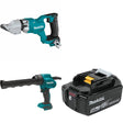 Makita XSJ03Z Straight Shear Kit W/ Caulk Gun and FREE 5.0Ah Battery