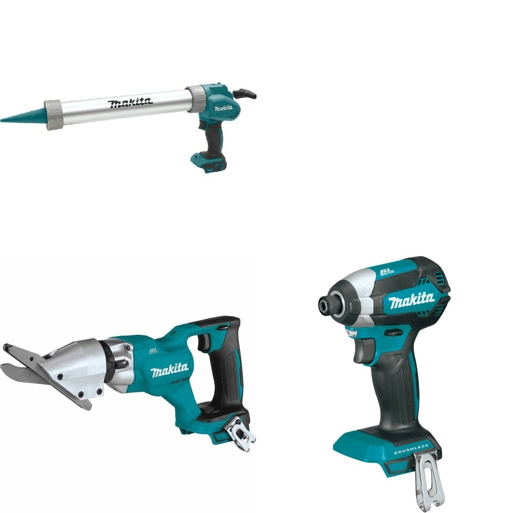 Makita XSJ05Z Fiber Cement Shear W/ XGC01ZB Caulk and Adhesive Gun and FREE XDT13Z
