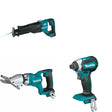 Makita XSJ05Z Fiber Cement Shear W/ XRJ05Z Recipro Saw and FREE XDT13Z Impact Driver