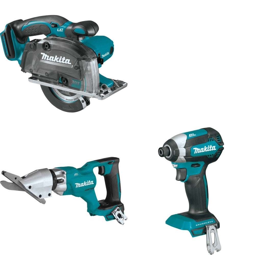 Makita XSJ05Z Fiber Cement Shear W/ XSC03Z Metal Cutting Saw and FREE XDT13Z Impact Driver