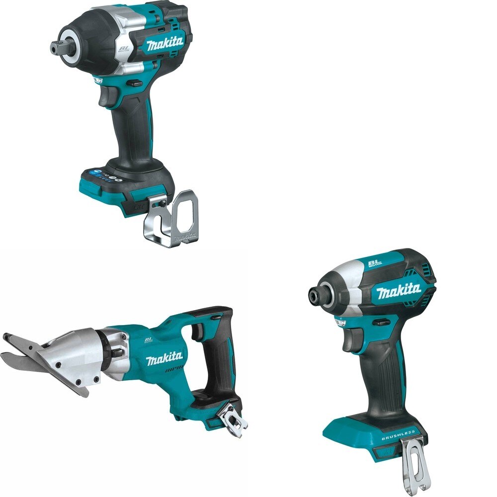 Makita XSJ05Z Fiber Cement Shear W/ XWT18Z Impact Wrench and FREE XDT13Z Impact Driver