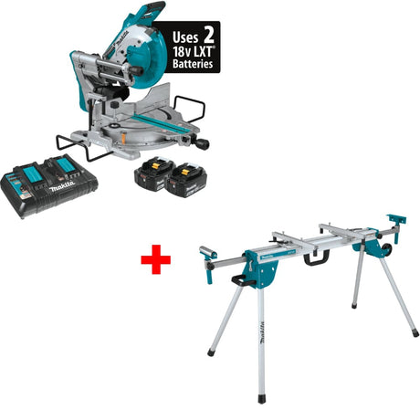 Makita XSL06PT 18V X2 LXT (36V) 10" Miter Saw w/ FREE WST06 Miter Saw Stand