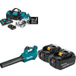 Makita XSR01PT Rear Handle Saw Kit W/ XBU03Z Blower and FREE BL1850B-2