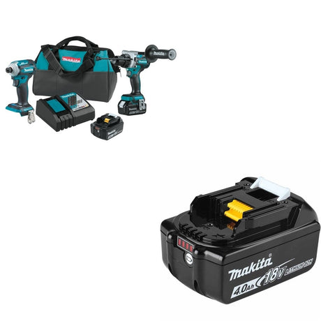 Makita XT288T 18V LXT Lithium-Ion Brushless Cordless 2-Pc. Combo Kit W/ ADBL1840B 4.0Ah Battery