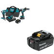 Makita XT288T  18V LXT® Li-Ion 2-Pc. Combo Kit W/ FREE BL1850B 18V LXT Battery