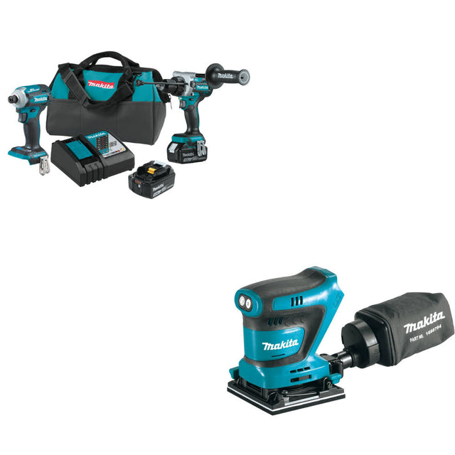 Makita XT288T  18V LXT® Li-Ion 2-Pc. Combo Kit W/ FREE XOB02Z 18V LXT Sander