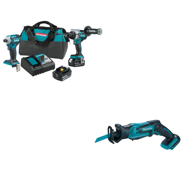 Makita XT288T  18V LXT® Li-Ion 2-Pc. Combo Kit W/ FREE XRJ01Z 18V LXT Recip Saw