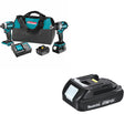 Makita XT296ST 18V LXT Li-Ion 2-Pc. Combo Kit W/ FREE BL1820B 18V 2.0Ah Battery