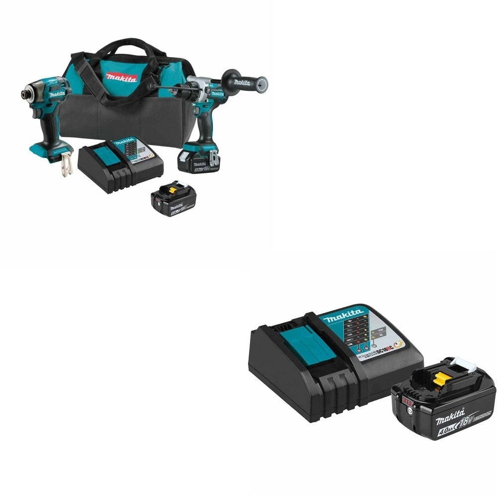 Makita XT297T 2 Pc. Combo Kit, XPH14Z, XDT20Z, bag W/ ADBL1840BDC1 Battery and Charger