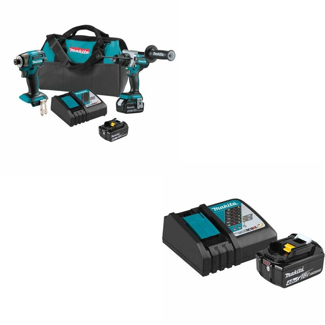 Makita XT297T 2 Pc. Combo Kit, XPH14Z, XDT20Z, bag W/ ADBL1840BDC1 Battery and Charger