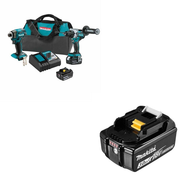Makita XT297T 2 Pc. Combo Kit, XPH14Z, XDT20Z, bag W/ BL1830B 18V LXT Lithium-Ion 3.0Ah Battery