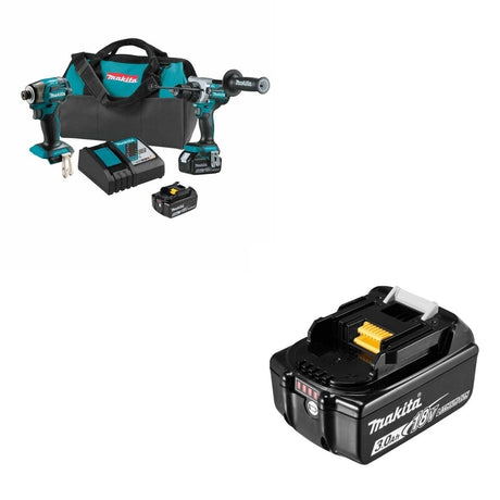 Makita XT297T 2 Pc. Combo Kit, XPH14Z, XDT20Z, bag W/ BL1830B 18V LXT Lithium-Ion 3.0Ah Battery