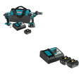 Makita XT297T 2 Pc. Combo W/ BL1840BDC2X Battery and Rapid Optimum Charger Starter Pack