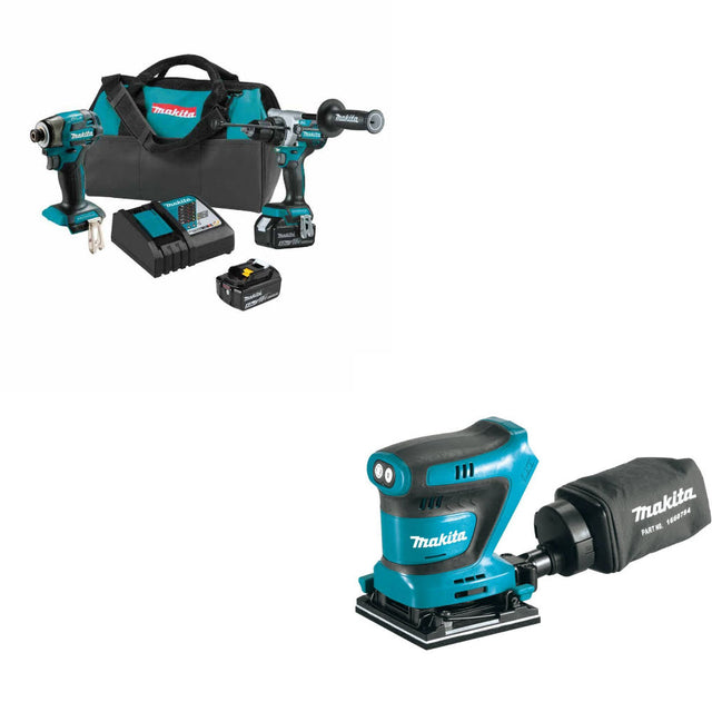 Makita XT297T 18V LXT Li-Ion 2 Pc. Combo Kit W/ FREE XOB02Z 18V LXT Sander, Bare