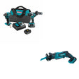 Makita XT297T 18V LXT Li-Ion 2 Pc. Combo Kit W/ FREE XRJ01Z 18V LXT Recipro Saw