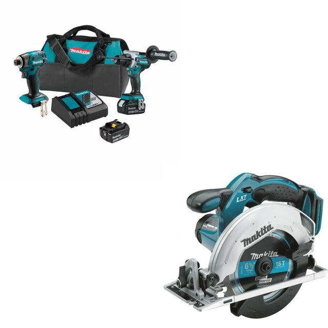 Makita XT297T 18V LXT Li-Ion 2 Pc. Combo Kit W/ FREE XSS02Z 18V LXT Circ Saw