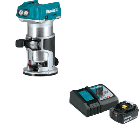 Makita XTR01Z 18V LXT Router, Bare W/ FREE BL1840BDC1 18V LXT Starter Pack