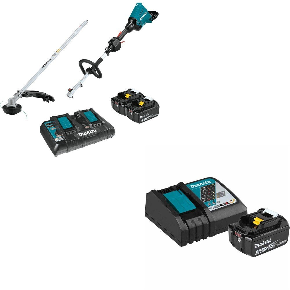 Makita XUX01M5PT 18V X2 (36V) LXT Couple Shaft Power Head Kit (5.0Ah) W/ ADBL1840BDC1 Battery