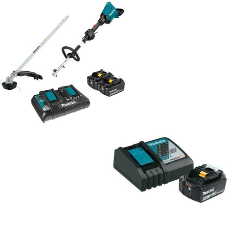 Makita XUX01M5PT 18V X2 (36V) LXT Couple Shaft Power Head Kit W/ BL1840BDC1 Battery and Charger