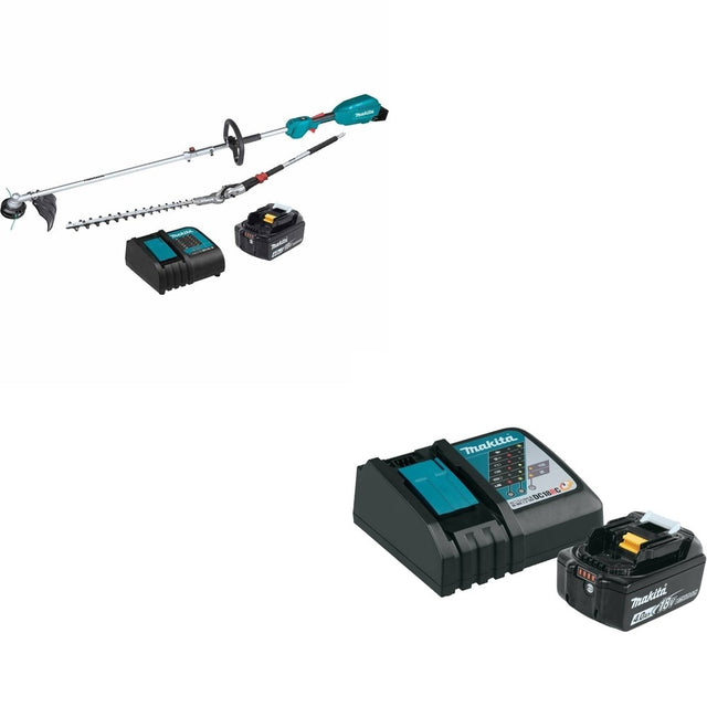 Makita XUX02SM1X2 Couple Shaft Power W/ BL1840BDC1 Battery and Charger Starter Pack