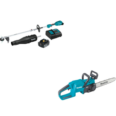 Makita XUX02SM1X3 18V LXT Power Head Kit W/ FREE XCU11Z 18V LXT 14" Chain Saw