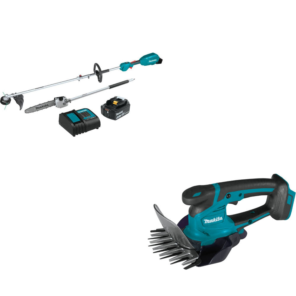 Makita XUX02SM1X4 18V LXT Power Head Kit W/ FREE XMU04Z 18V LXT Grass Shear