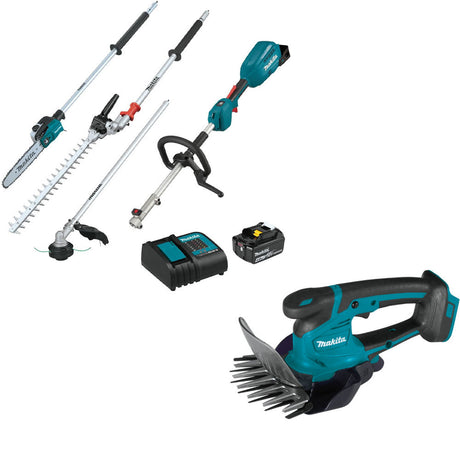 Makita XUX02SM1X5 18V LXT Power Head Kit W/ FREE XMU04Z 18V LXT Grass Shear