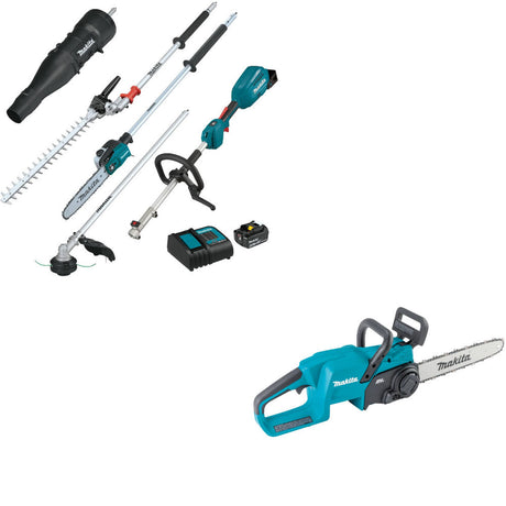 Makita XUX02SM1X6 18V LXT Power Head Kit W/ FREE XCU11Z 18V LXT 14" Chain Saw