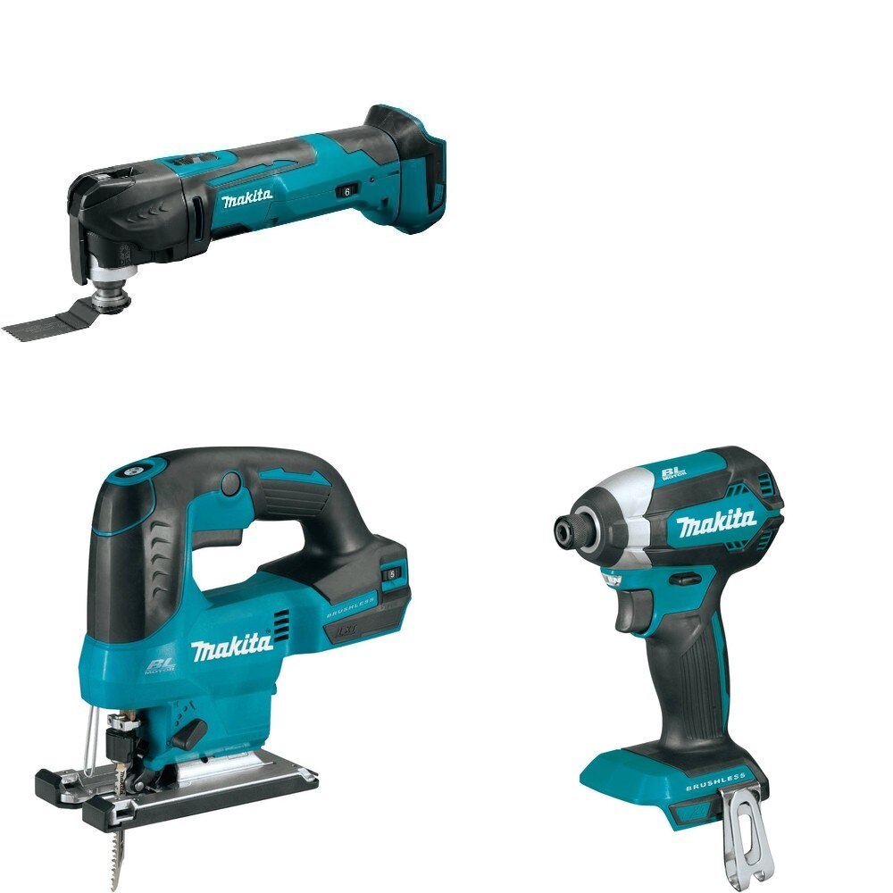 Makita XVJ04Z Jig Saw W/ XMT03Z Oscillating Multi-Tool and FREE XDT13Z Impact Driver
