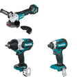 Makita XWT08Z Impact Wrench W/ XAG20Z Cut-Off/Angle Grinder and FREE XDT13Z Impact Driver