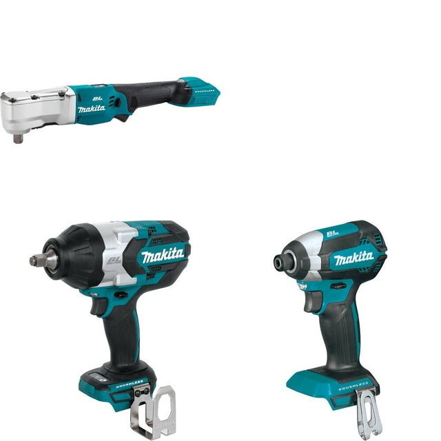 Makita XWT08Z Impact Wrench W/ XLT05Z Angle Impact Wrench and FREE XDT13Z Impact Driver