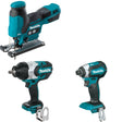 Makita XWT08Z Impact Wrench W/ XVJ05Z Jig Saw and FREE XDT13Z Impact Driver