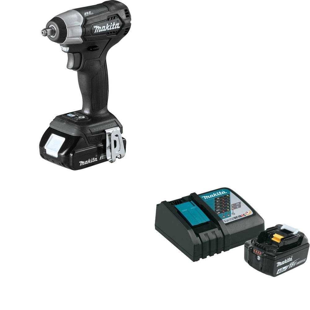 Makita XWT12RB SubCompact Brushless 3/8" Sq Drive Impact Wrench Kit W/ BL1840BDC1 Battery