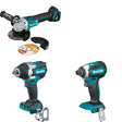Makita XWT18Z Impact Wrench W/ XAG09Z Angle Grinder and FREE XDT13Z Impact Driver