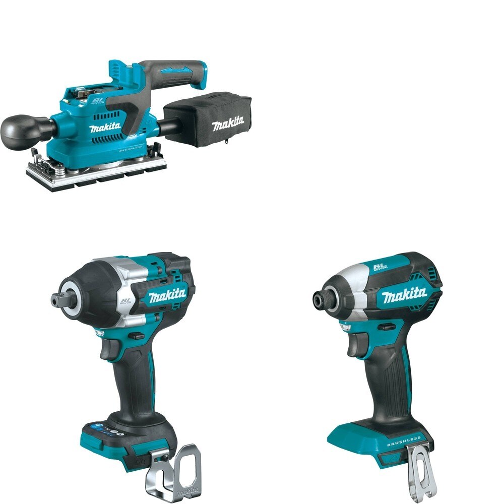 Makita XWT18Z Impact Wrench W/ XOB03Z Finishing Sander and FREE XDT13Z Impact Driver