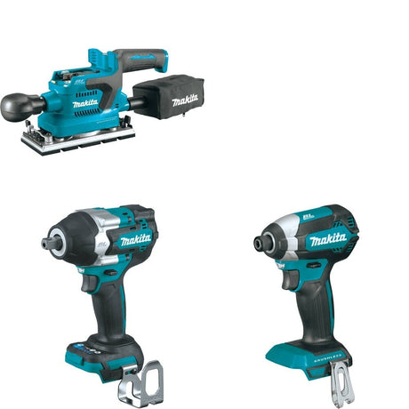 Makita XWT18Z Impact Wrench W/ XOB03Z Finishing Sander and FREE XDT13Z Impact Driver