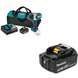 Makita XWT19T 1/2" Impact Wrench Kit W/ FREE BL1850B 5.0Ah Battery