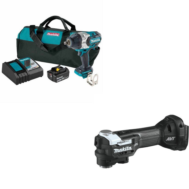 Makita XWT19T Impact Wrench Kit W/ FREE XMT04ZB StarlockMax Multi-Tool