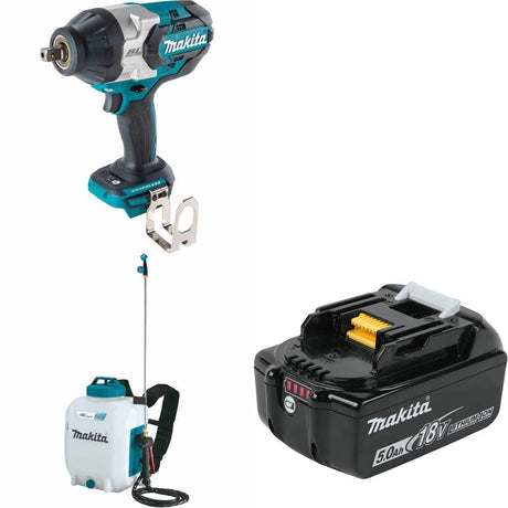 Makita XWT19Z Impact Wrench Kit W/ XSU01Z Backpack Sprayer and FREE BL1850B Battery