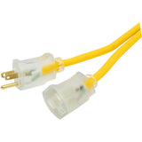 Yellow Jacket 283428 2884 12/3 Heavy-Duty 15-Amp SJTW Contractor Extension Cord with Lighted En - 2